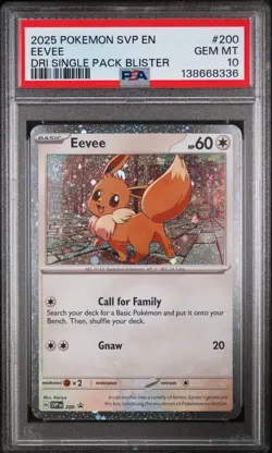 DOUBLE SWIRL EEVEE POKEMON BLACK STAR BLISTER PROMO 200 PSA 10 - Image 4