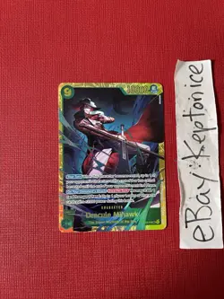 One Piece TCG Dracule Mihawk OP14-119 Gold Foil The Azure Sea’s Seven SEC Rare - Image 1