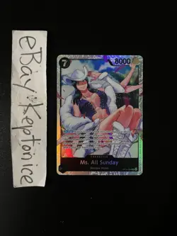 One Piece TCG ENGLISH Ms. All Sunday OP14-084 SR Foil Holo The Azure Sea’s Seven - Image 1