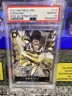 2020 One Piece JPN Borsalino #114 Paramount War OP02 Alternate Art PSA 10 GEM MT - Image 3