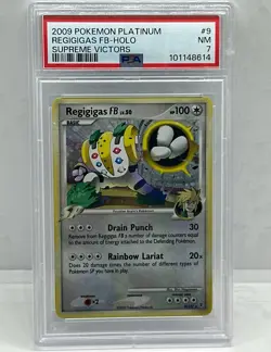 Regigigas FB LV.50 9/147 Supreme Victors Holo Rare Pokemon TCG Card PSA 7 - Image 1
