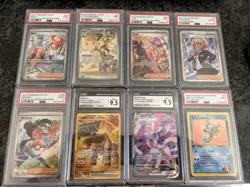 8 CARD Graded Pokemon Lot - Mela Misty's Horsea 1st Edition SIR FULL ART + More! - Image 1