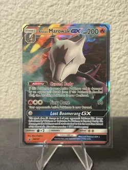 Alolan Marowak GX SM187 Black Star Promo Card Pokemon TCG Sun & Moon Holo NM - Image 1