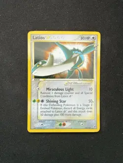 Pokemon Latios Star Holo Rare EX Deoxys 106/107 80 HP Dragon Card 2005 LP/NM - Image 1