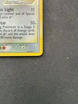 Pokemon Latios Star Holo Rare EX Deoxys 106/107 80 HP Dragon Card 2005 LP/NM - Image 5