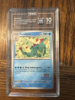 pokemon card feraligatr 2024 illustration contest tag 10 - Image 1