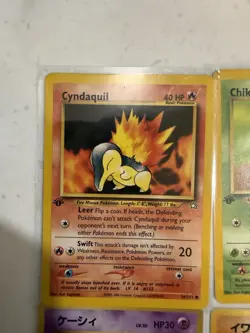 Pokemon Neo Genesis Basic Pokemon - Cyndaquil, Chikorita, Abra, Onix - 4 cards - Image 2