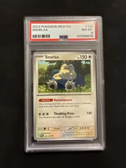 Pokemon TCG Snorlax Reverse Holo Card 143/165 Scarlet & Violet 151 - Image 1