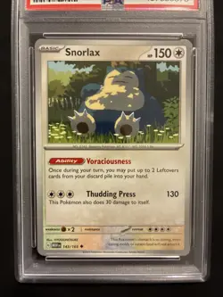 Pokemon TCG Snorlax Reverse Holo Card 143/165 Scarlet & Violet 151 - Image 2