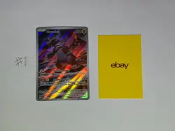 Pokemon TCG Sv04: Paradox Rift Groudon Holo Illustration Card 199/182 NM - Image 1