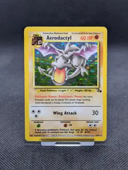 Aerodactyl 1/62 Holo Fossil Set Pokemon Card WOTC Played - Image 1