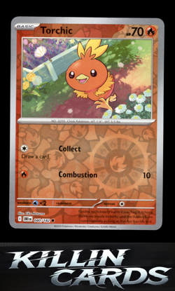Reverse Holofoil Torchic 040/182 Pokemon Common SV10: Destined Rivals Card NM - Image 1
