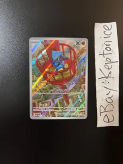Pokemon TCG Riolu Black Star Promo Card 010 IR Illustration Rare Mega Evolution - Image 1