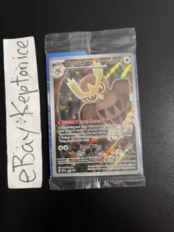 Pokemon TCG Noctowl 141 SEALED Black Star Promo Card Stellar Crown Illustration - Image 1