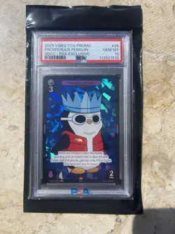 Prosperous Penguin Pudgy Vibes TCG Promo Card SDCC Exclusive PSA 10 - Image 1