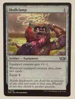 Skullclamp - Commander: Tarkir: Dragonstorm MTG Magic the Gathering - Image 1
