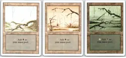 Swamp Lot/Set x3 1994 Revised Magic The Gathering MTG Lands HEAVILY PLAYED Black - Image 1