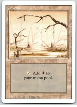 Swamp Lot/Set x3 1994 Revised Magic The Gathering MTG Lands HEAVILY PLAYED Black - Image 4