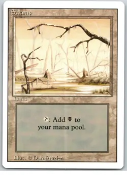 Swamp Lot/Set x3 1994 Revised Magic The Gathering MTG Lands HEAVILY PLAYED Black - Image 4