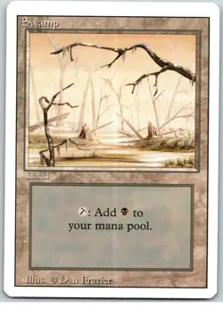 Swamp Lot/Set x3 1994 Revised Magic The Gathering MTG Lands HEAVILY PLAYED Black - Image 4