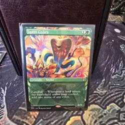 Lotus Cobra - Showcase - Zendikar Rising - Rare - Green Creature Snake - MTG - Image 1