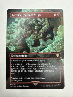 Gimli's Reckless Might (Borderless) Commander: the Lord of the Rings: Regular - Image 1