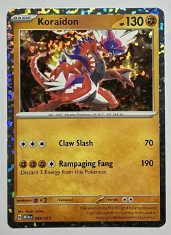 Koraidon 008/015 (NM) Holo Rare Scarlet & Violet: McDonald’s Promo 2024 - Image 1