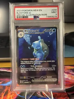 2023 POKEMON MEW EN-151 SPECIAL ILLUSTRATION RARE #200 BLASTOISE EX PSA 9 - Image 1