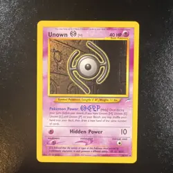 Pokemon Unown [H] 28/105 Neo Destiny Rare NM Basic Unlimited English 2000 - Image 1
