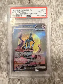 Pokemon Iron Crown EX Temporal Forces Scarlet & Violet Sir PSA 10 - Image 1