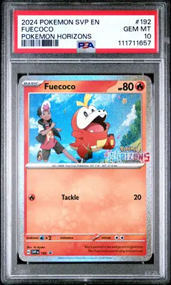 2024 POKEMON SVP EN-SV BLACK STAR PROMO POKEMON HORIZONS #192 FUECOCO PSA 10 - Image 1