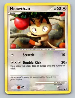 Meowth 114/147 Common Supreme Victors Pokemon Moderately Played - Image 1