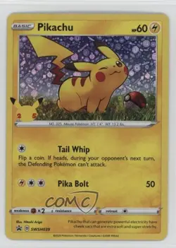 Pikachu (General Mills Promo) Holo Pokemon Sword & Shield Black Star #SWSH039 - Image 1