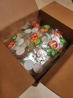 LOT OF 210 New Pokemon TCG Plastic Token Poison and Burn Damage Counter Markers - Image 1