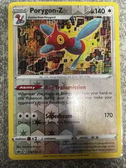 Pokemon TCG Porygon-Z Sword & Shield - Chilling Reign 118/198 Holo Holo Rare - Image 1