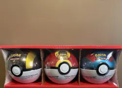 Pokemon TCG Pokeball Tins - Costco Packs - 3 pack sealed - Image 1