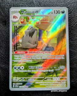 Pokemon Scarlet & Violet 218/198 Mabosstiff 2023 Full Illustration Rare Holo NM+ - Image 1