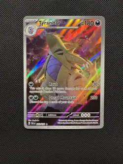 Pokemon TCG Tyranitar 222/193 Sv02: Paldea Evolved Illustration Rare Near Mint - Image 1