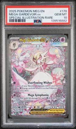 2025 POKEMON MEG EN-MEGA EVOLUTION #178 MEGA GARDEVOIR EX PSA 10 - Image 1