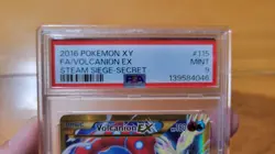 Volcanion EX 115/114 Secret Rare XY Steam Siege Pokemon PSA 9 Free Shipping - Image 4