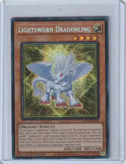 Yugioh MP25-EN066 Lightsworn Dragonling – Prismatic Secret Rare 1st edition - Image 1
