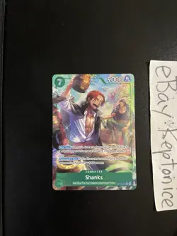 One Piece TCG ENGLISH Shanks OP14-027 Alternate ALT ART The Azure Sea’s Seven - Image 1