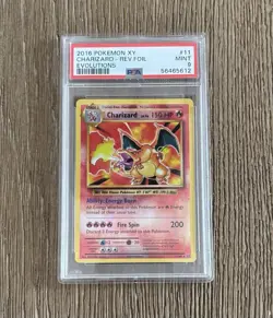 Pokemon Evolutions XY Charizard Reverse Holo Foil Card 11/108 2016 PSA 9 - Image 1