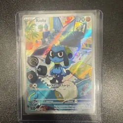 Riolu Scarlet & Violet Full Art Illustration Rare Pokemon TCG Card 215/198 C - Image 1