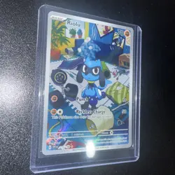 Riolu Scarlet & Violet Full Art Illustration Rare Pokemon TCG Card 215/198 C - Image 3