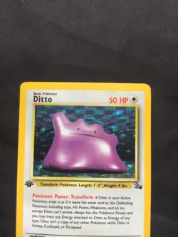 Pokemon Cards: 1st Edition Fossil Rare Holo: Ditto 3/62 - Image 2
