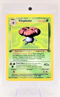 Pokemon TCG Vileplume 31/64 Jungle Unlimited Non-Holo Card WOTC 1st Edition - Image 4