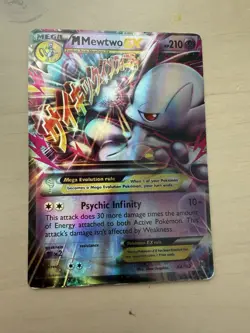 Pokemon M Mewtwo EX Ultra Rare Breakthrough 64/162 Holo 210HP Card - Image 1