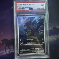 2024 Pokemon SFA Zorua Illustration Rare Card PSA Mint 9 - Image 1