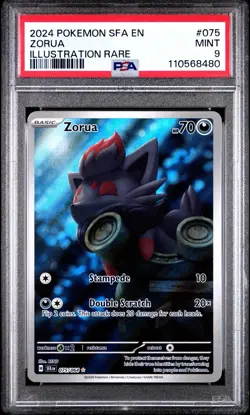 Pokemon TCG Zorua Illustration Rare Holo Card 075/064 Shrouded Fable PSA 9 - Image 1
